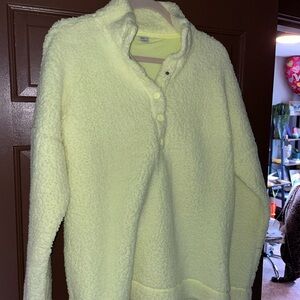 Aerie Cozy Yellow Fleece Pullover